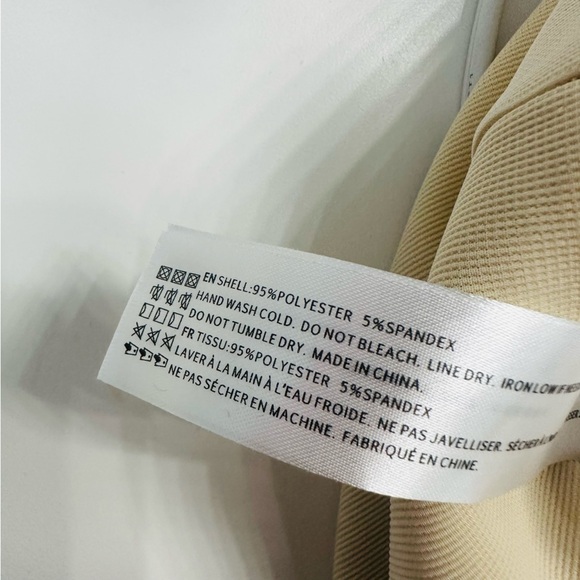 En Saison Pants Khaki Tan Neutral Straight Leg Academia Work Preppy Small - Picture 6 of 6